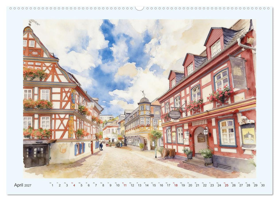 Die schönsten Altstädte in Hessen (CALVENDO Wandkalender 2027)
