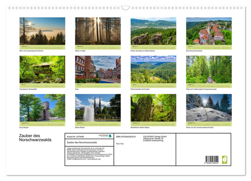 Zauber des Norschwarzwalds (CALVENDO Wandkalender 2027)