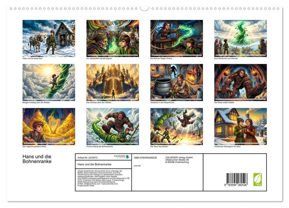 Hans und die Bohnenranke (CALVENDO Premium Wandkalender 2027)