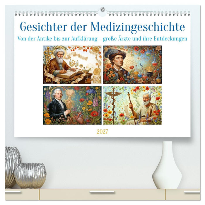 Gesichter der Medizingeschichte (CALVENDO Premium Wandkalender 2027)