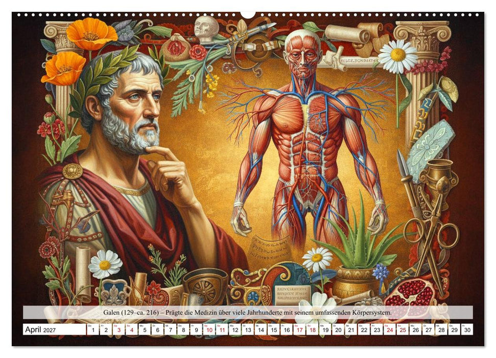 Gesichter der Medizingeschichte (CALVENDO Premium Wandkalender 2027)