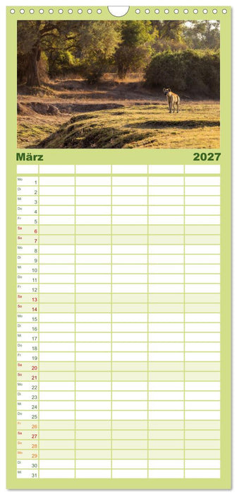 Sambias großartige Tierwelt (CALVENDO Familienplaner 2027)