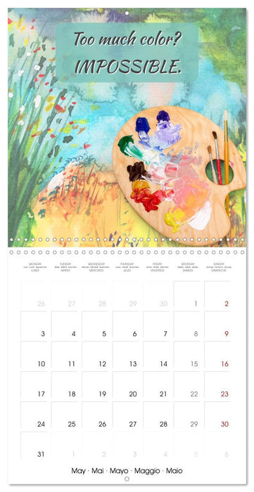 A Splash of color - Twelve months of artsy laughs (CALVENDO Monthly Calendar 2027)