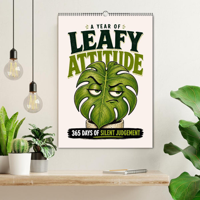 A year of leafy attitude 365 days of silent judgment (CALVENDO Monthly Calendar 2027)