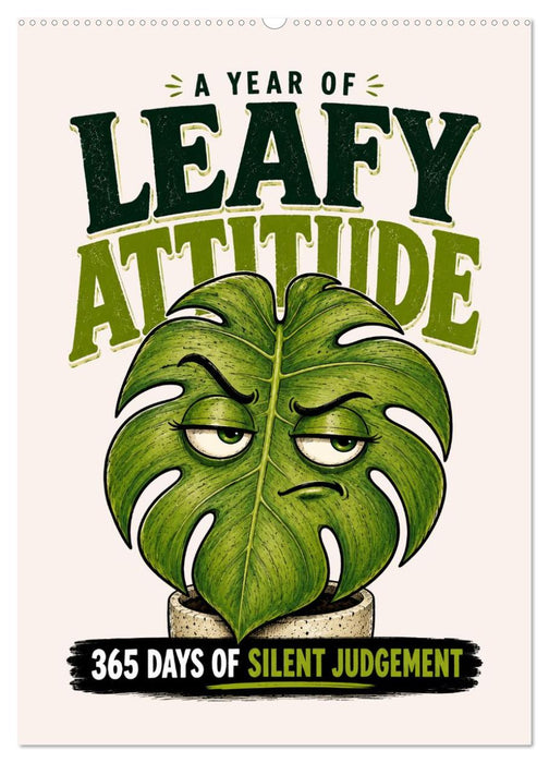A year of leafy attitude 365 days of silent judgment (CALVENDO Monthly Calendar 2027)