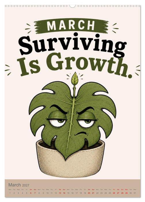 A year of leafy attitude 365 days of silent judgment (CALVENDO Monthly Calendar 2027)