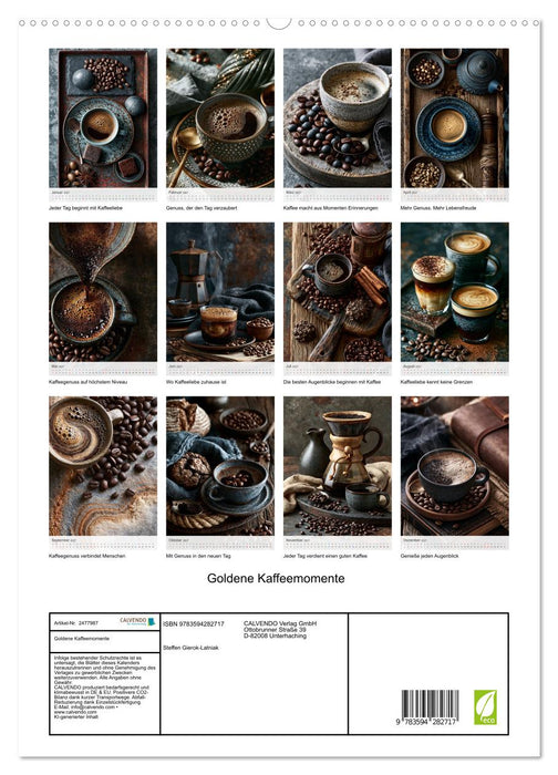Goldene Kaffeemomente (CALVENDO Premium Wandkalender 2027)