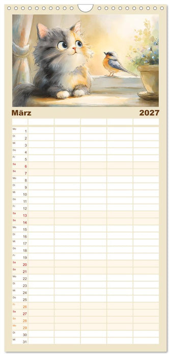 Pastellpfötchen. Liebliche Katzen in sanften Farben (CALVENDO Familienplaner 2027)