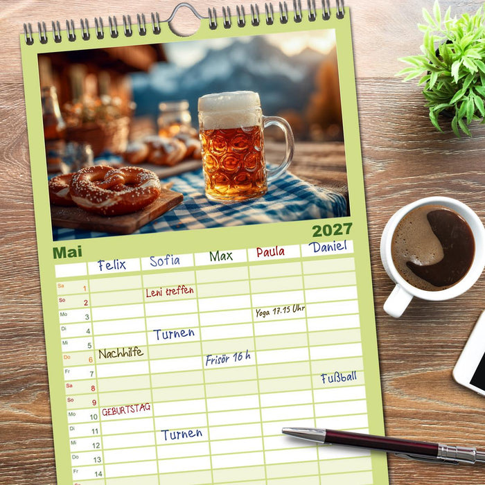 Bier im Blut - Maß für Maß durchs Männerjahr (CALVENDO Familienplaner 2027)