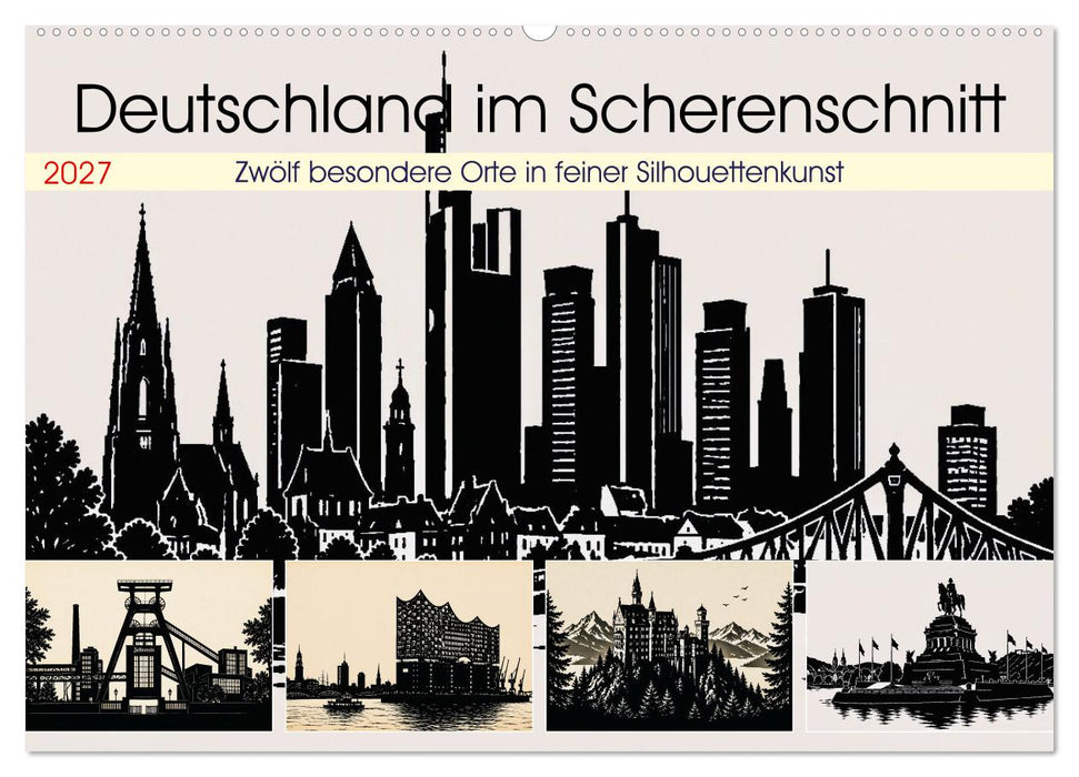 Deutschland im Scherenschnitt (CALVENDO Wandkalender 2027)