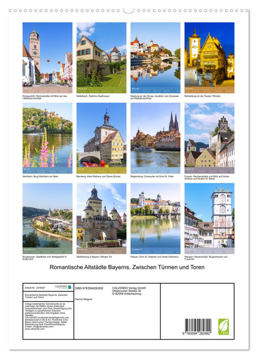 Romantische Altstädte Bayerns. Zwischen Türmen und Toren (CALVENDO Premium Wandkalender 2027)