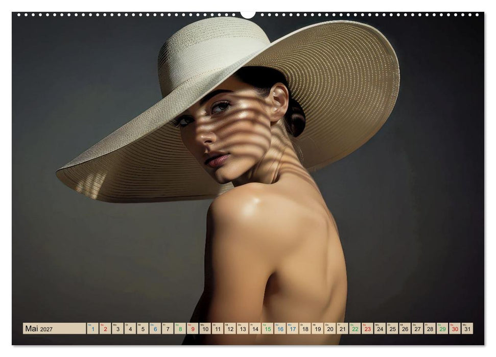 Erotische-Eleganz mit Hut (CALVENDO Wandkalender 2027)