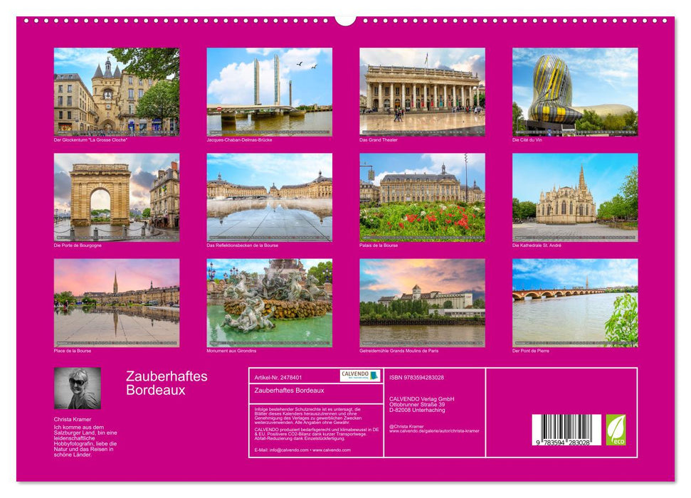 Zauberhaftes Bordeaux (CALVENDO Premium Wandkalender 2027)