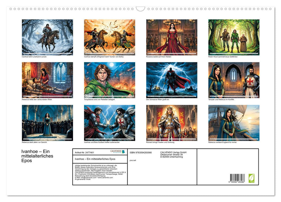 Ivanhoe – Ein mittelalterliches Epos (CALVENDO Wandkalender 2027)