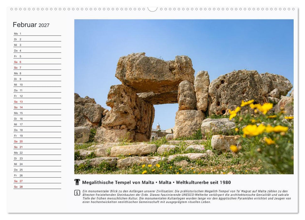 UNESCO Welterbe – die Schatztruhe unseres Planeten (CALVENDO Wandkalender 2027)