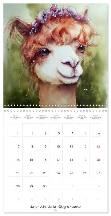 Alpagas du cœur (CALVENDO Calendrier mensuel 2027)