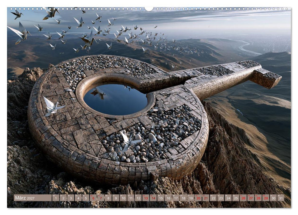 Die Kunst des Unmöglichen. Fotorealistische Welten neu gedacht (CALVENDO Wandkalender 2027)