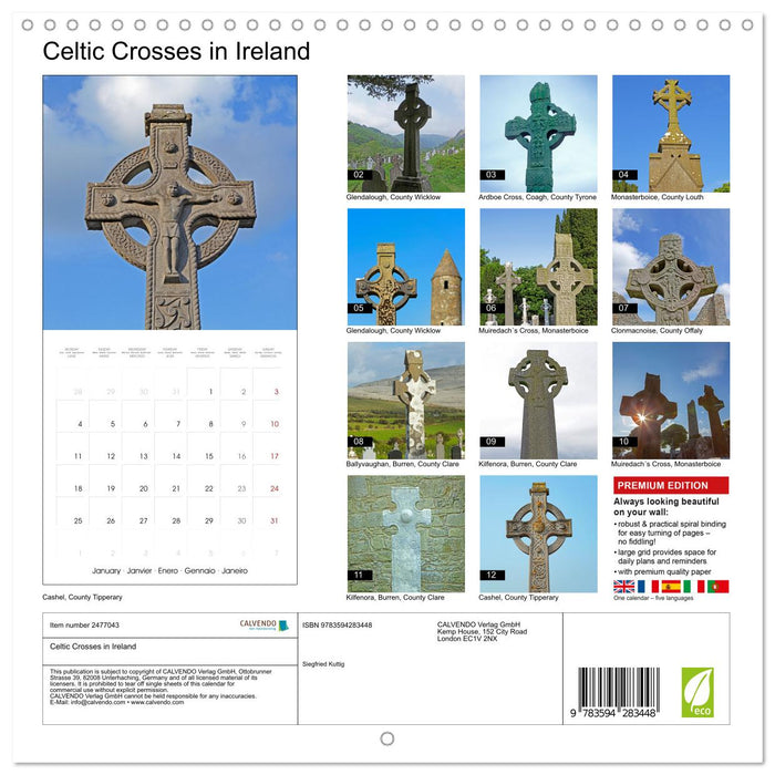 Celtic Crosses in Ireland (CALVENDO Monthly Calendar 2027)