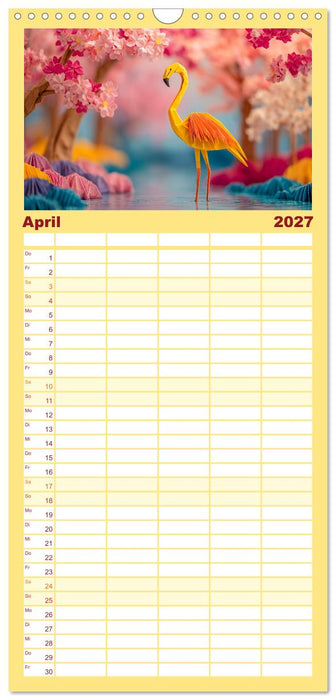 Origami Zoo - Bunter Tierkalender für Kinder und Familien (CALVENDO Familienplaner 2027)