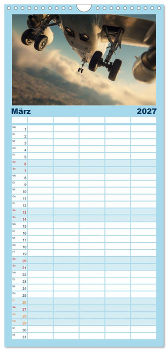 Flugzeuge hautnah - Flugzeugkalender für Flugzeugliebhaber (CALVENDO Familienplaner 2027)