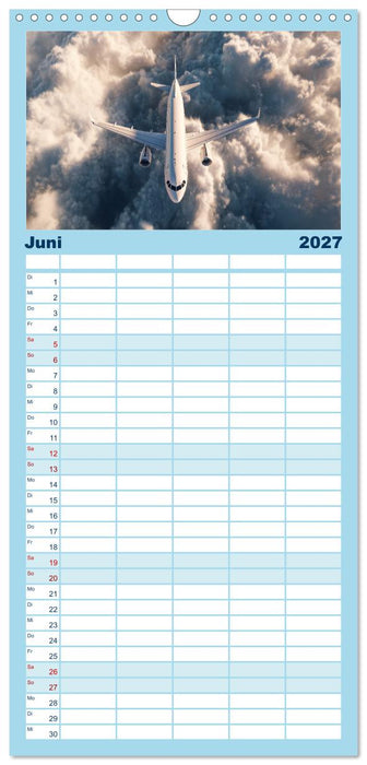 Flugzeuge hautnah - Flugzeugkalender für Flugzeugliebhaber (CALVENDO Familienplaner 2027)