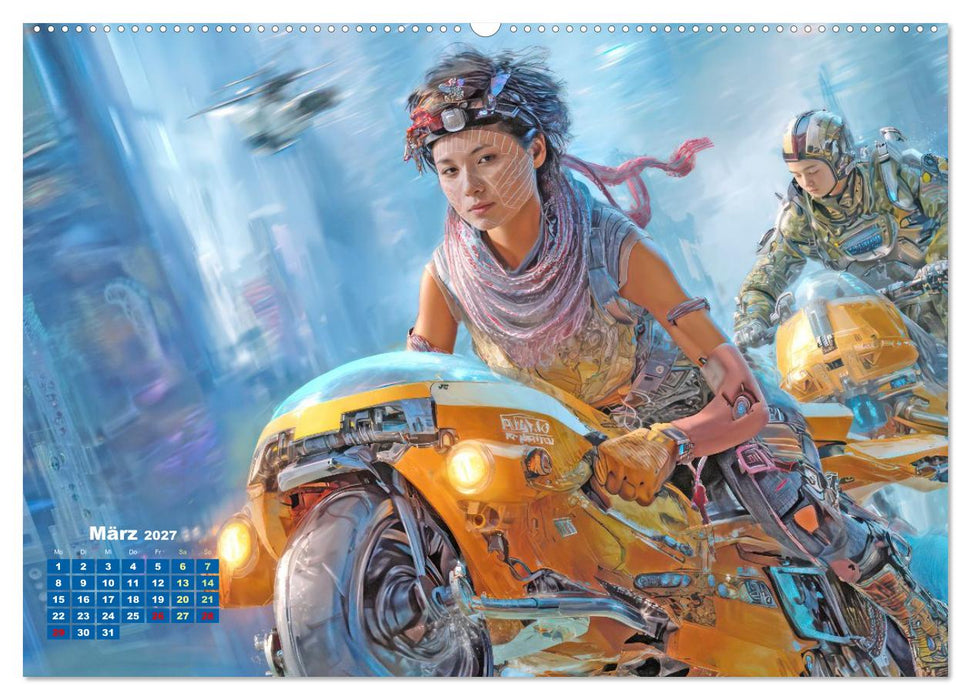Cyberpunk Rennen - Atemberaubende Szenen (CALVENDO Wandkalender 2027)