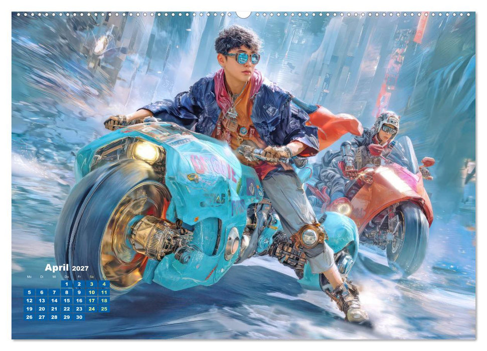 Cyberpunk Rennen - Atemberaubende Szenen (CALVENDO Wandkalender 2027)