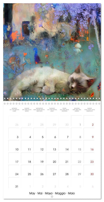 L'année en bleu-violet (CALVENDO Calendrier mensuel 2027)