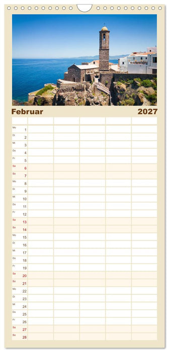 Sardinien. Schöne Landschaften und bunte Städte. (CALVENDO Familienplaner 2027)