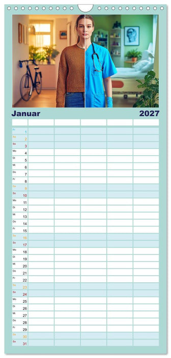 Im Dienst der Gesundheit - Krankenpflege (CALVENDO Familienplaner 2027)