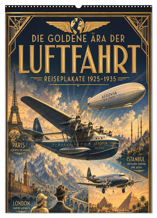 Die goldene Ära der Luftfahrt – Reiseplakate 1928–1930 (CALVENDO Wandkalender 2027)