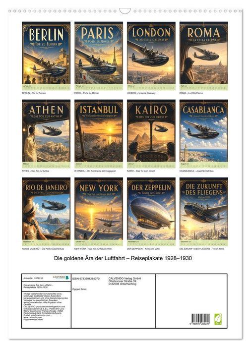 Die goldene Ära der Luftfahrt – Reiseplakate 1928–1930 (CALVENDO Wandkalender 2027)