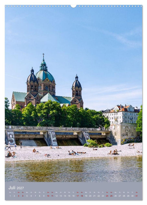 Münchner Stadtansichten. Facetten der Isarmetropole (CALVENDO Premium Wandkalender 2027)