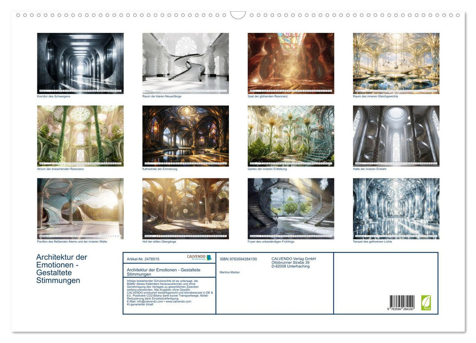 Architektur der Emotionen - Gestaltete Stimmungen (CALVENDO Wandkalender 2027)