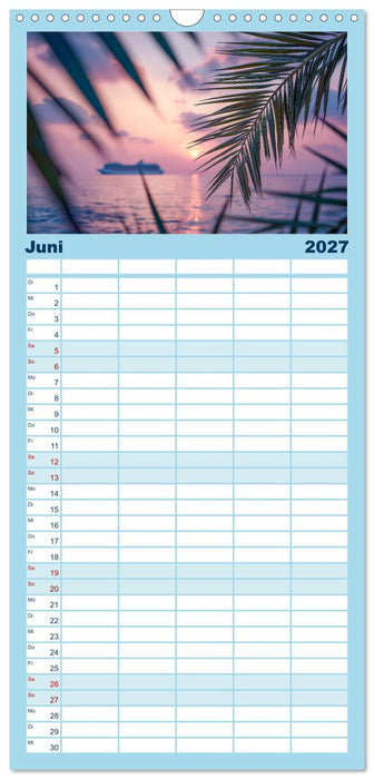 Kreuzfahrtschiffe Kalender - Kreuzfahrten und Giganten der Meere (CALVENDO Familienplaner 2027)