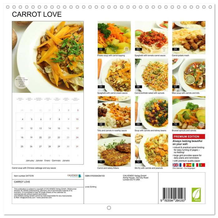 CARROT LOVE (CALVENDO Monthly Calendar 2027)