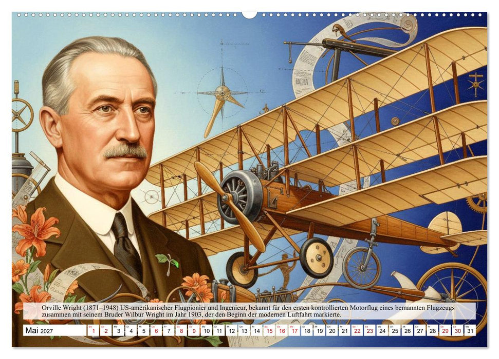 Luftfahrtpioniere der Geschichte (CALVENDO Premium Wandkalender 2027)