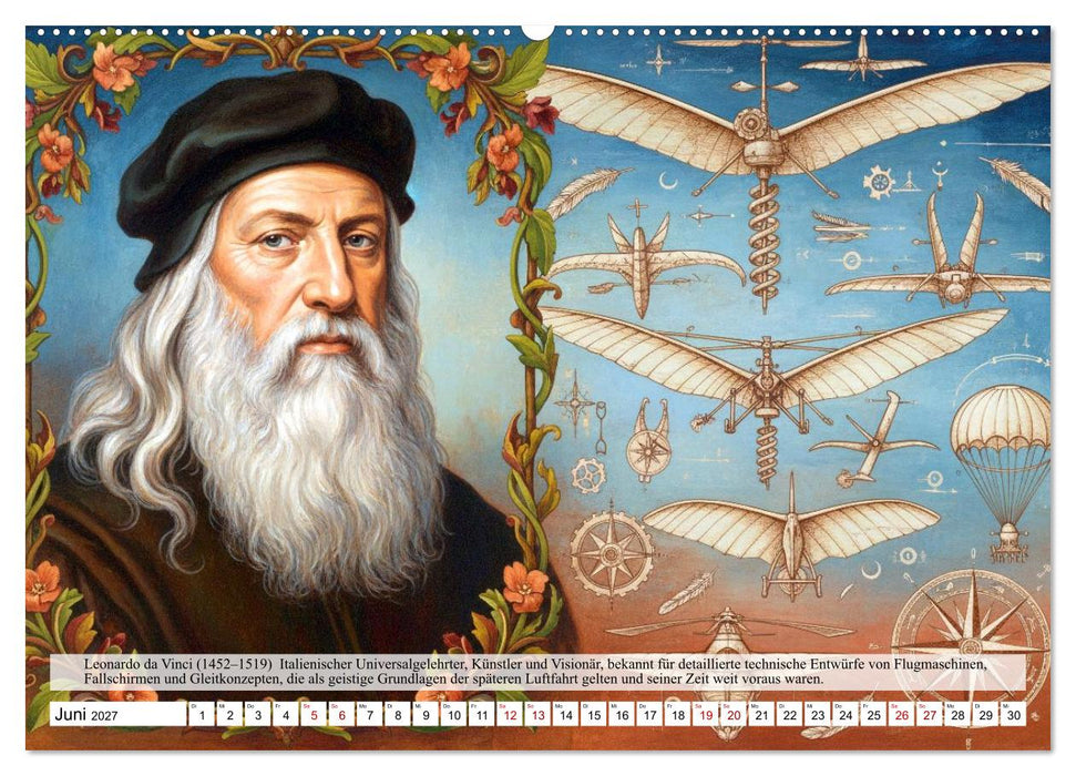 Luftfahrtpioniere der Geschichte (CALVENDO Premium Wandkalender 2027)