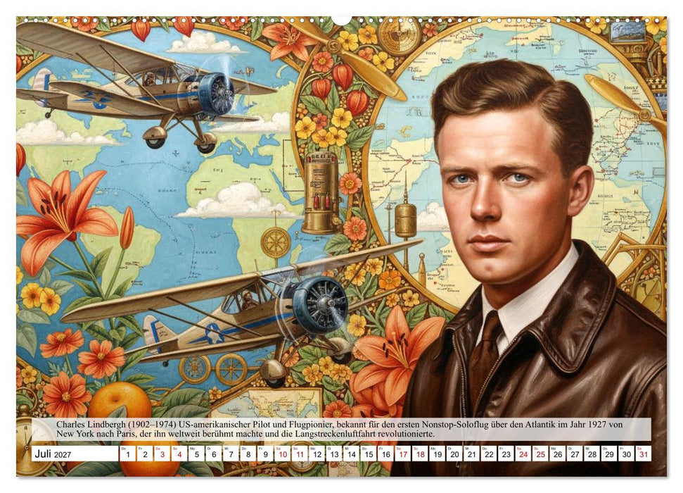 Luftfahrtpioniere der Geschichte (CALVENDO Premium Wandkalender 2027)