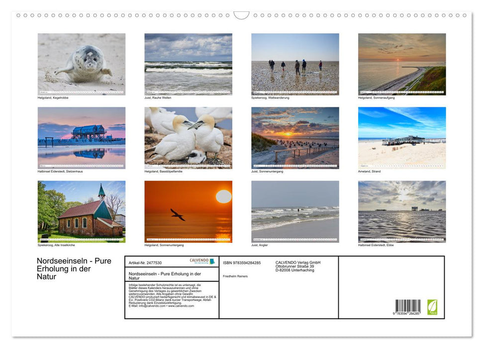 Nordseeinseln - Pure Erholung in der Natur (CALVENDO Wandkalender 2027)