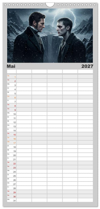 Victor Frankenstein und seine Schöpfung (CALVENDO Familienplaner 2027)