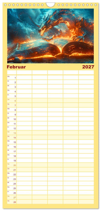 Welten zwischen den Zeilen - Bücher, die Träume wecken (CALVENDO Familienplaner 2027)