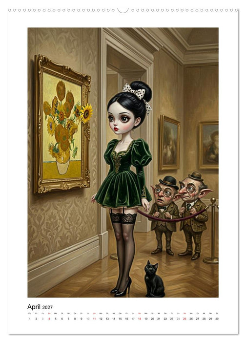 Madame Noir im Museum (CALVENDO Premium Wandkalender 2027)