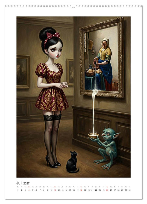 Madame Noir im Museum (CALVENDO Premium Wandkalender 2027)