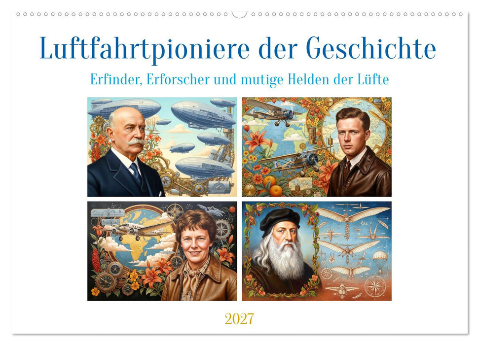 Luftfahrtpioniere der Geschichte (CALVENDO Wandkalender 2027)