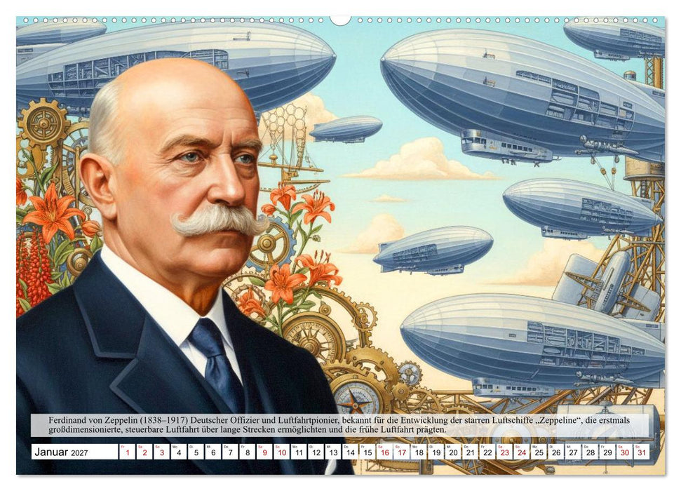Luftfahrtpioniere der Geschichte (CALVENDO Wandkalender 2027)