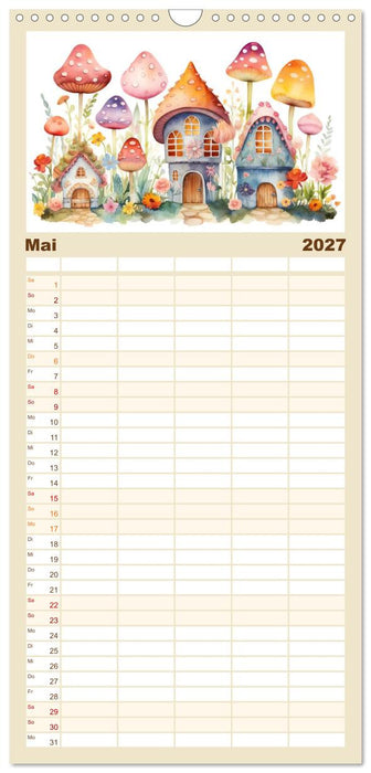 Märchenhafte Feenhäuschen (CALVENDO Familienplaner 2027)