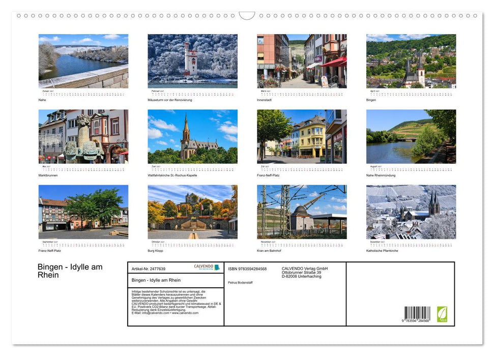 Bingen - Idylle am Rhein (CALVENDO Wandkalender 2027)
