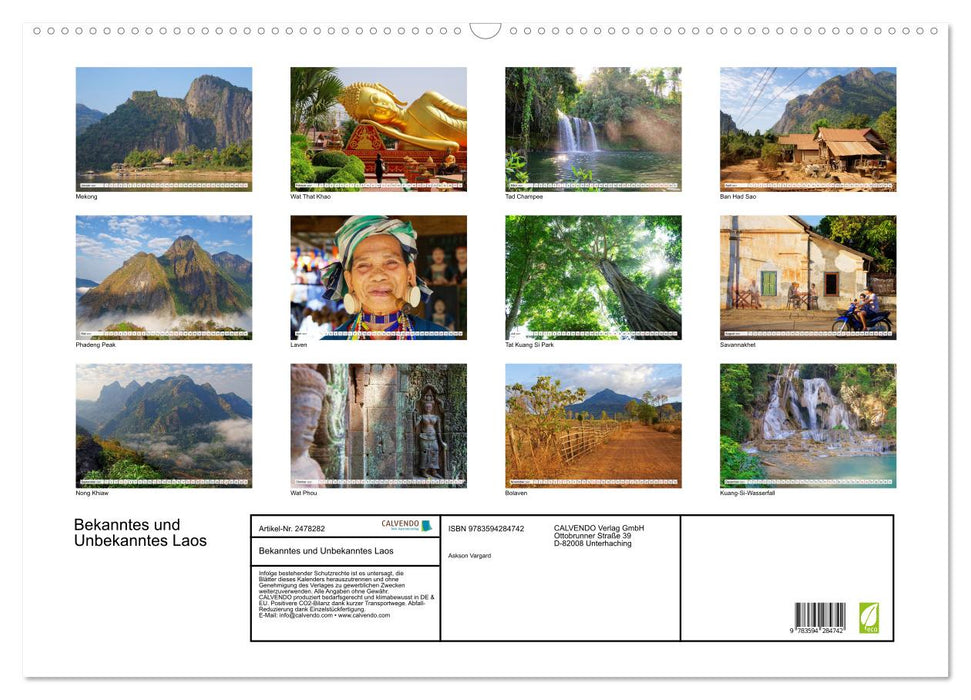 Bekanntes und Unbekanntes Laos (CALVENDO Wandkalender 2027)