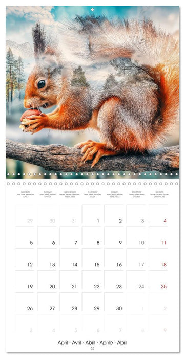 Animaux sauvages de la forêt (CALVENDO Calendrier mensuel 2027)